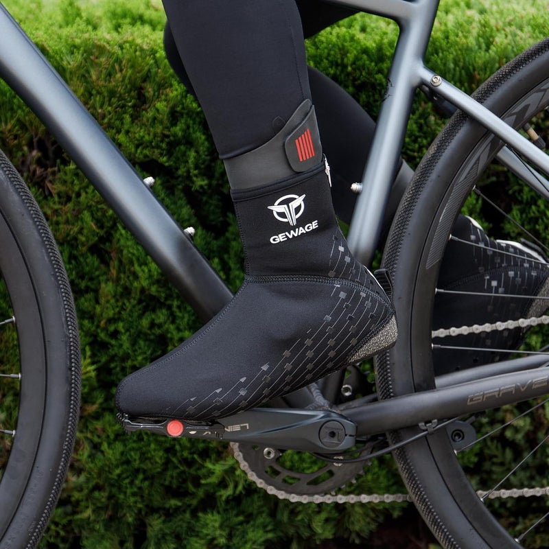 GEWAGE Cycling Shoe Covers -Warm Bike Shoe Covers - Windproof Mountain Road Cycling Overshoes - Cycling Shoe Cover for Men Women - Image 2